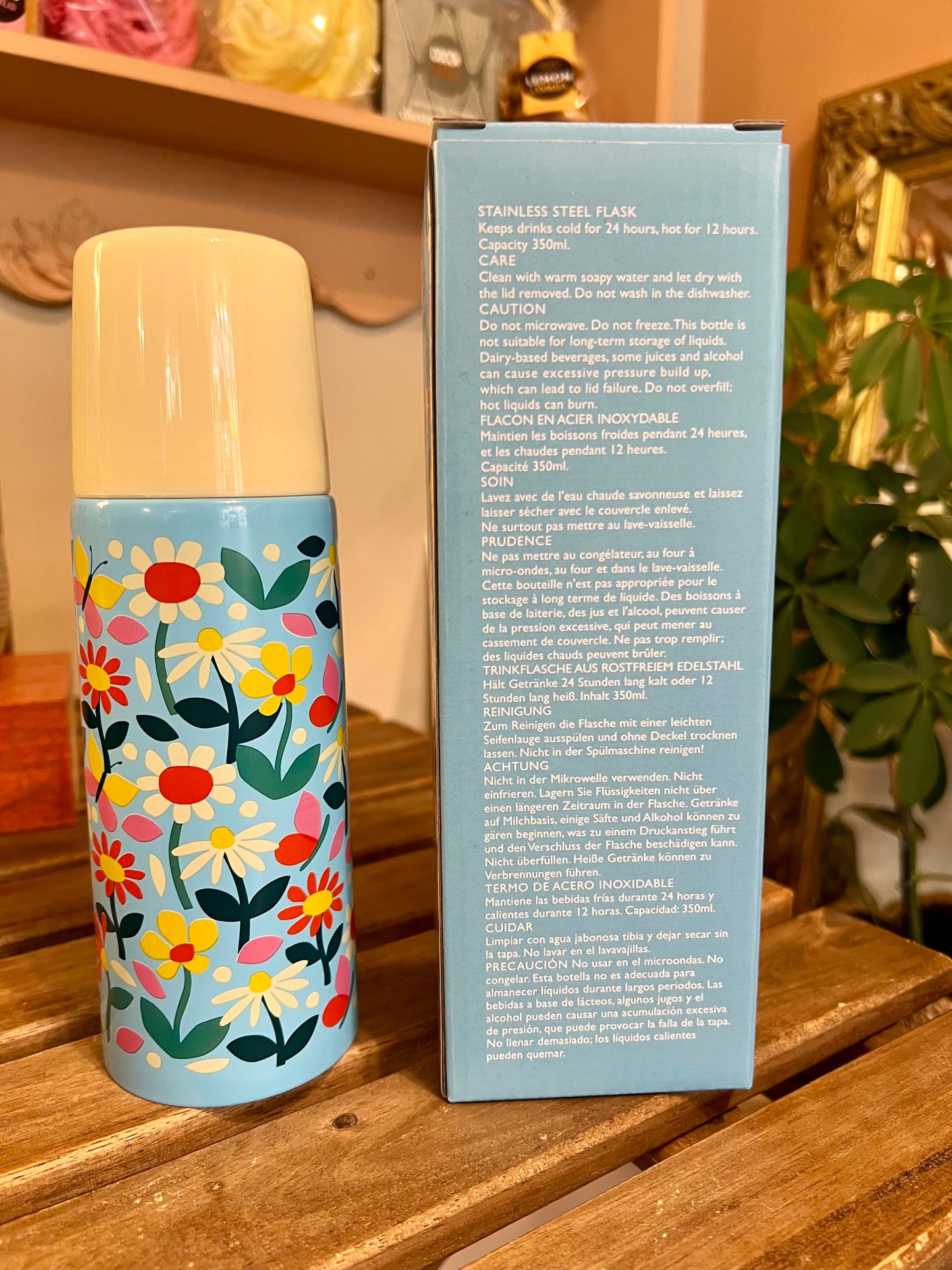 Butterfly garden thermos