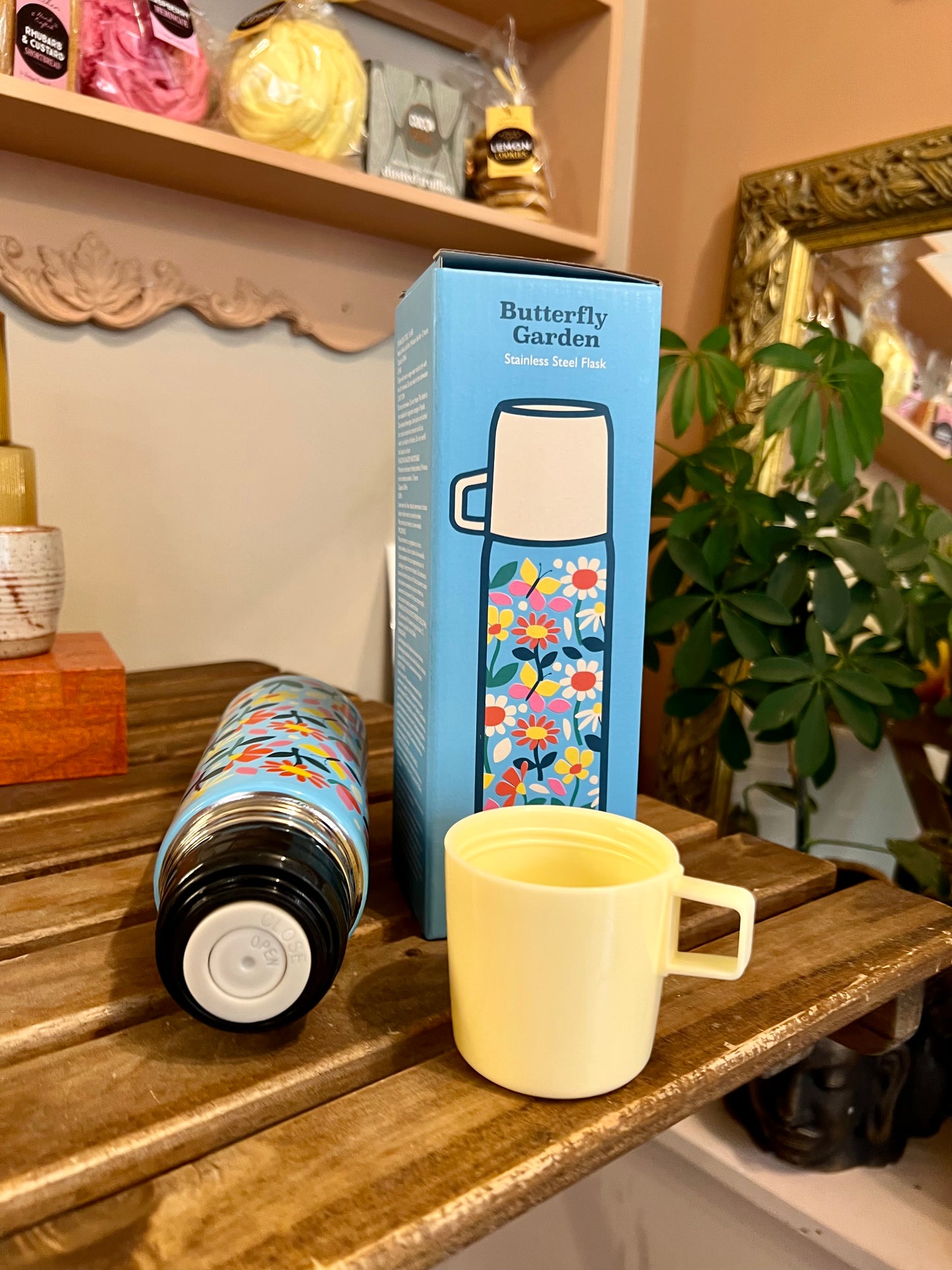 Butterfly garden thermos