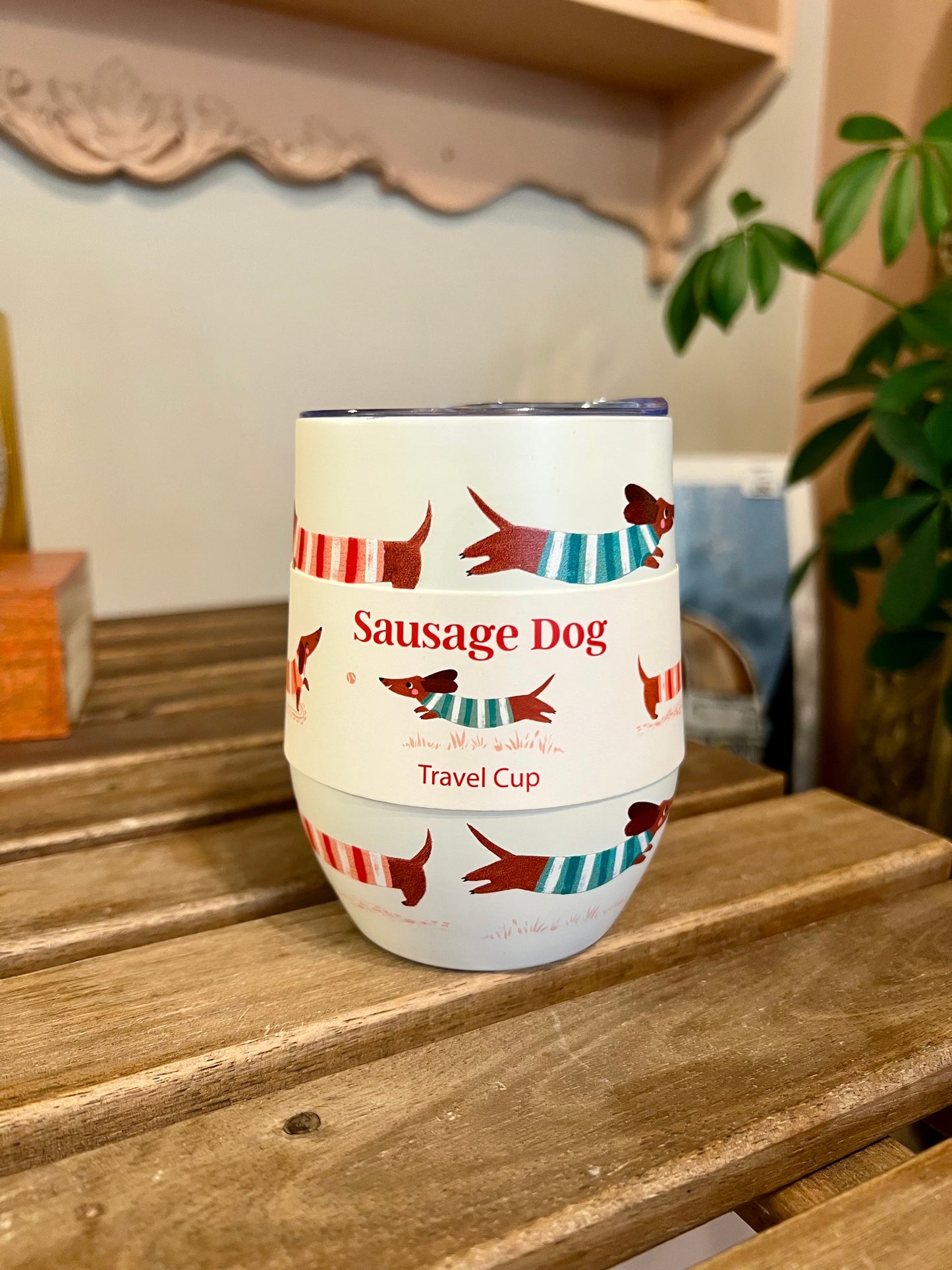 Sausage dog thermal mug