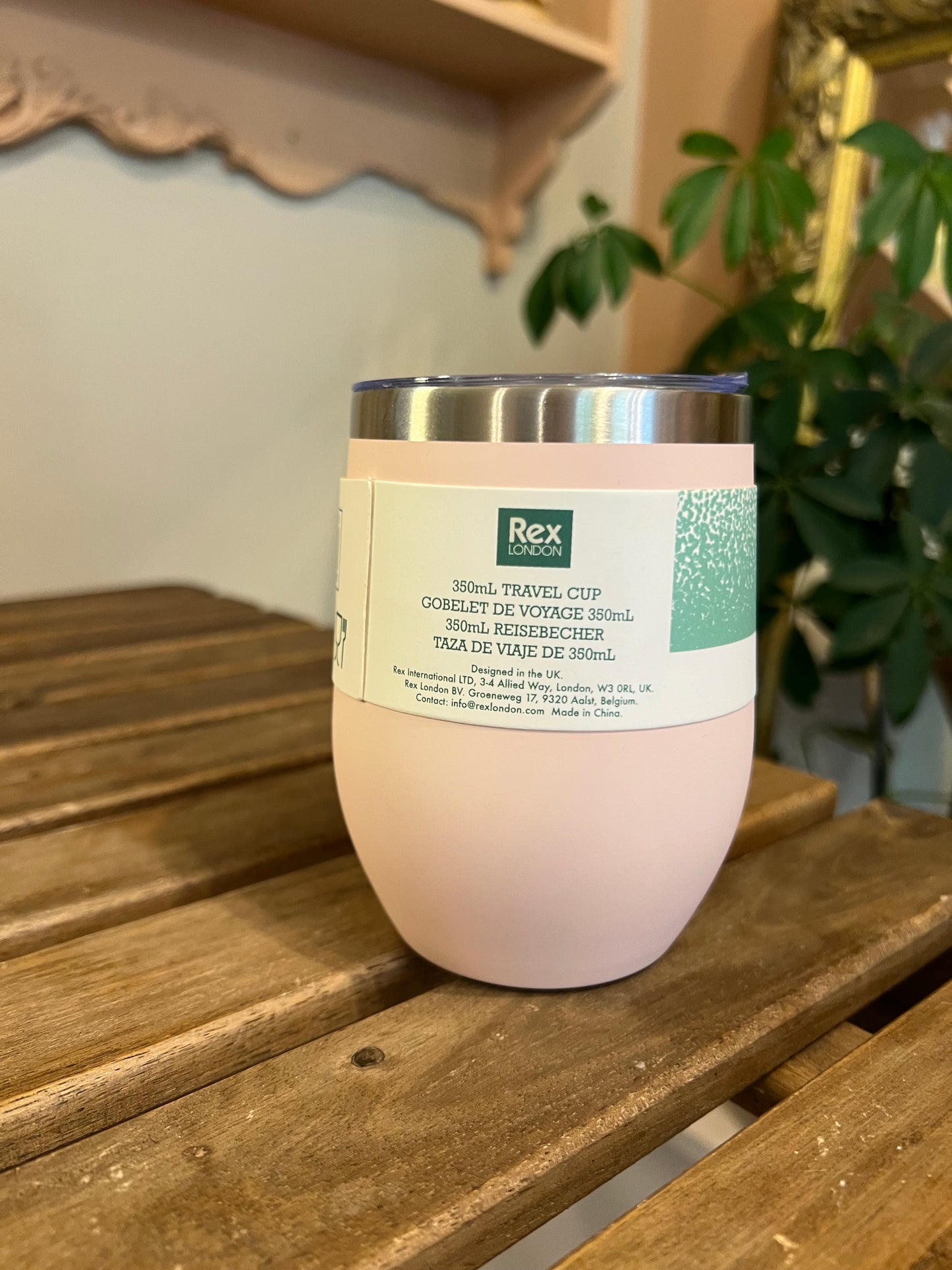 Pink thermal mug