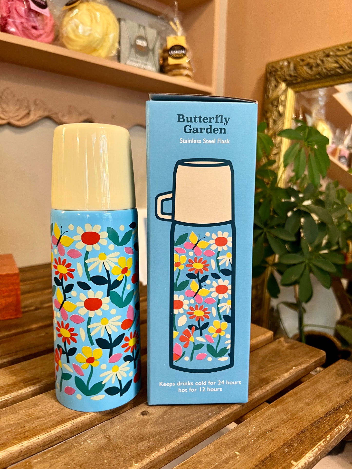 Butterfly garden thermos