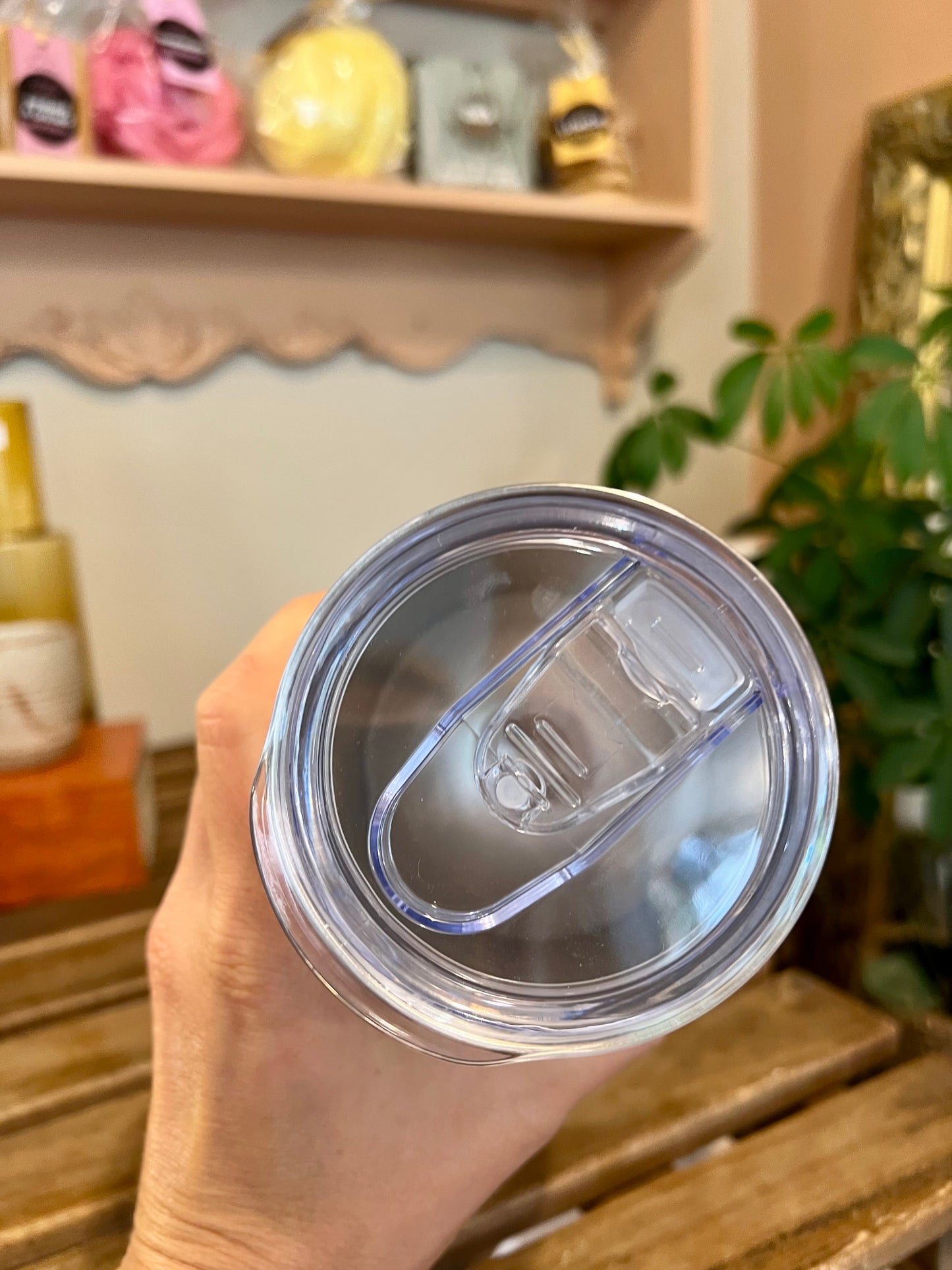 Pink thermal mug