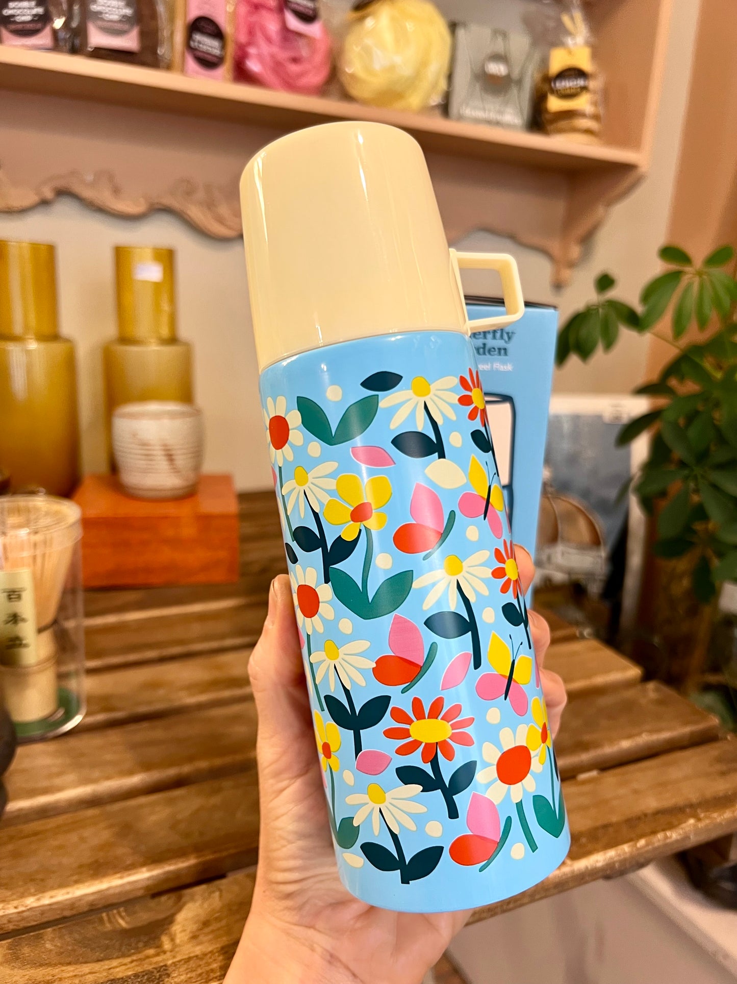 Butterfly garden thermos