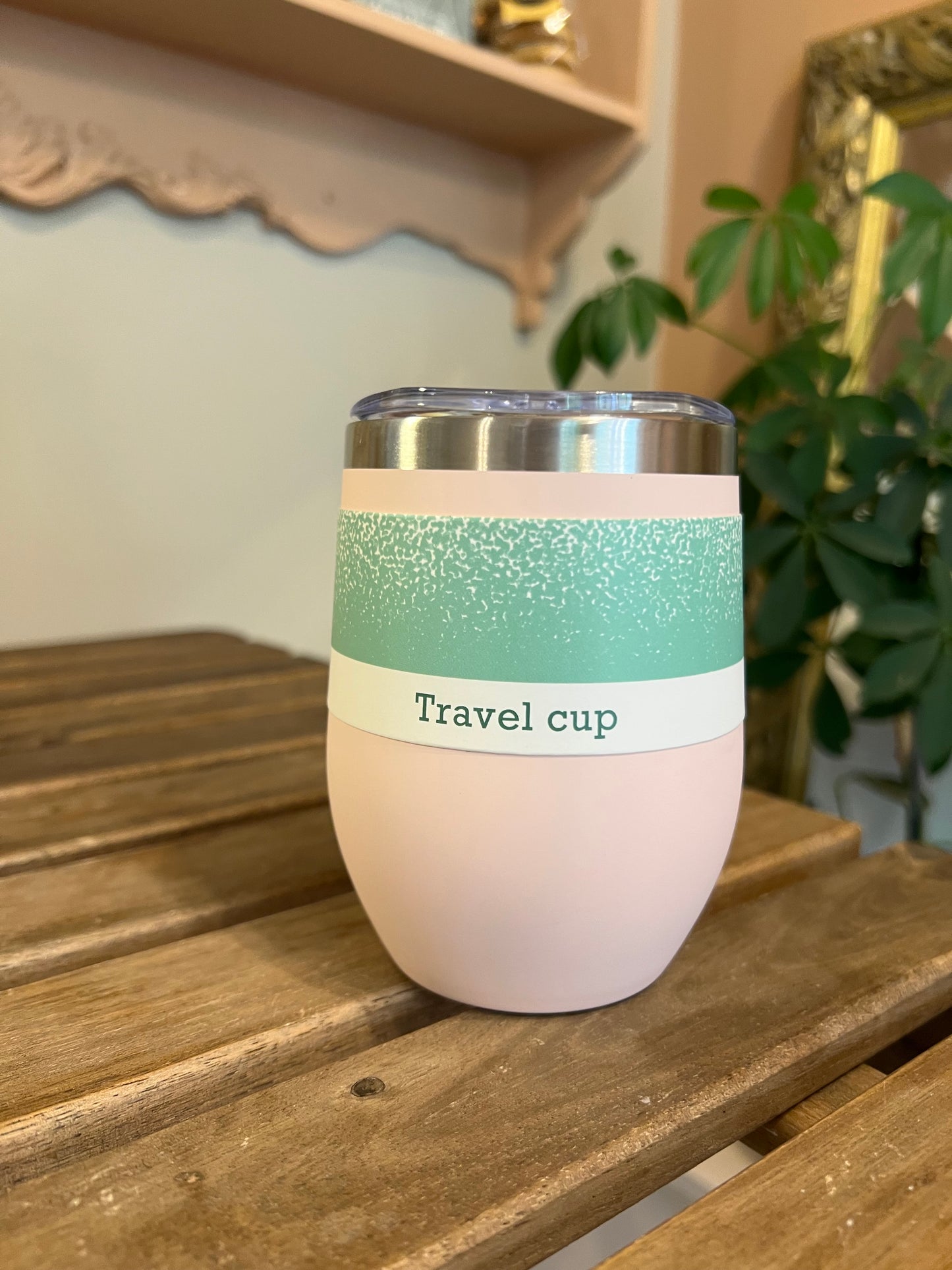 Pink thermal mug