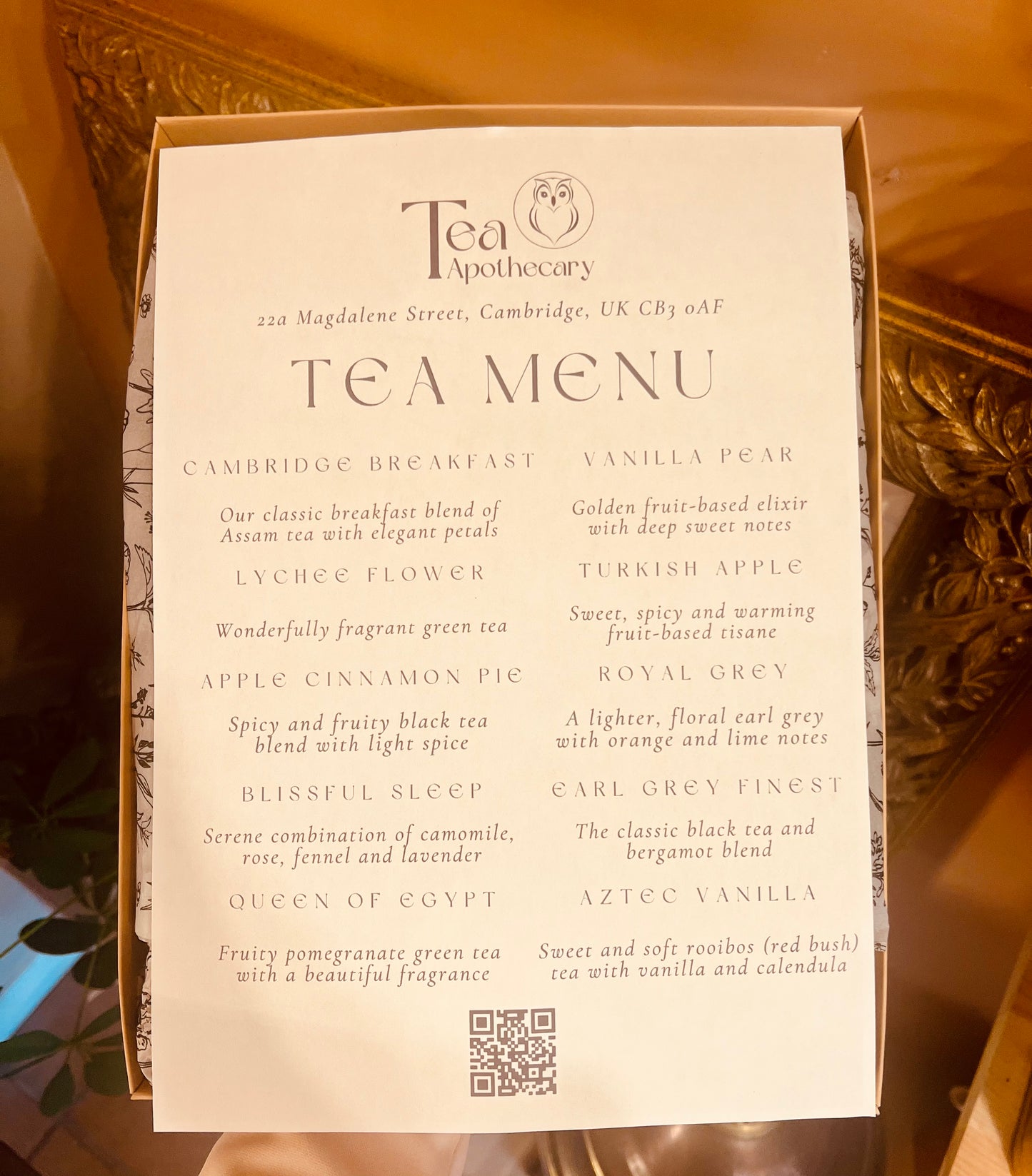 Tea variety sample box