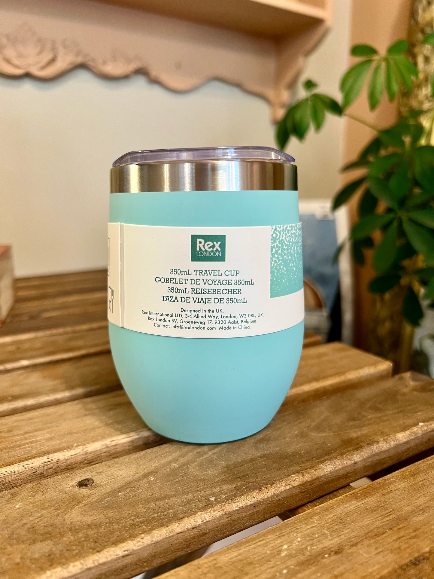 Blue thermal mug